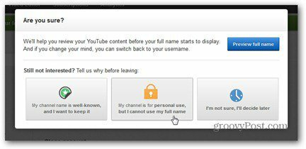 اسم يوتيوب الحقيقي يرفض استخدام الاسم الكامل