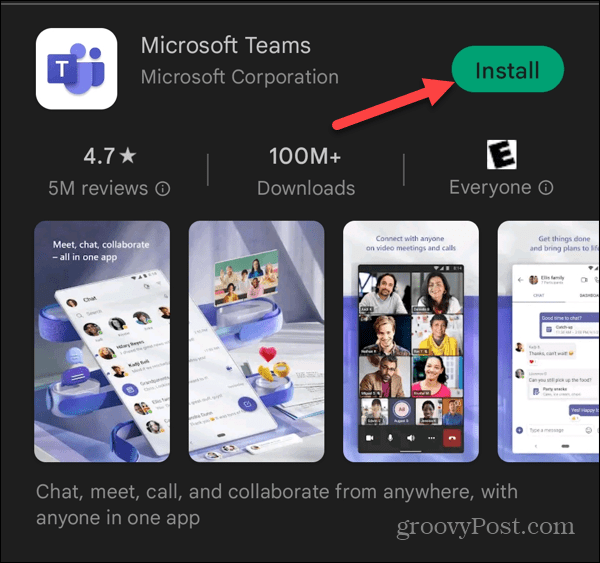كيفية تثبيت Microsoft Teams على Android