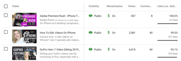 كيفية استخدام سلسلة فيديو لتنمية قناتك على YouTube ، خيار YouTube لعرض البيانات الخاصة بمقطع فيديو معين