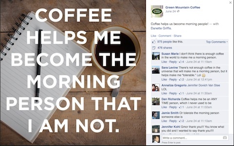 صورة انستغرام للقهوة الجبلية الخضراء