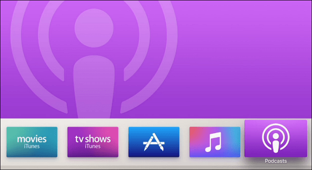 المدونات الصوتية الجديدة Apple TV