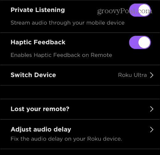 استخدم وضع الاستماع الخاص على Roku