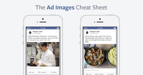الفيسبوك ينشئ ورقة الغش لصور الإعلانات