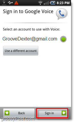 تسجيل الدخول إلى Google Voice على Android Mobile