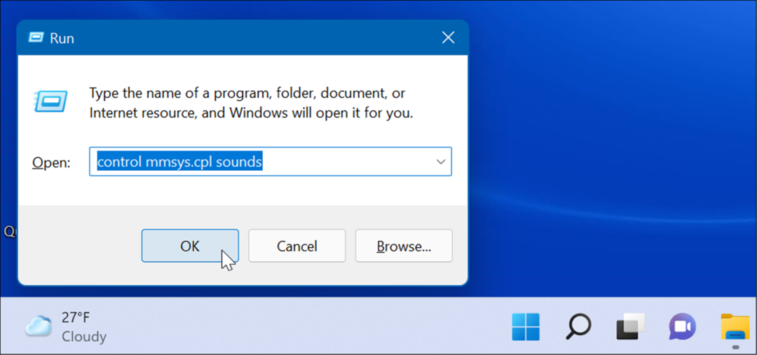 أصوات النظام المفتوح قم بتشغيل Windows 11