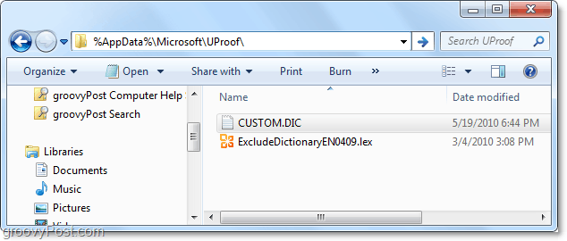 كيفية إزالة أو إضافة كلمات إلى قاموس Office 2010