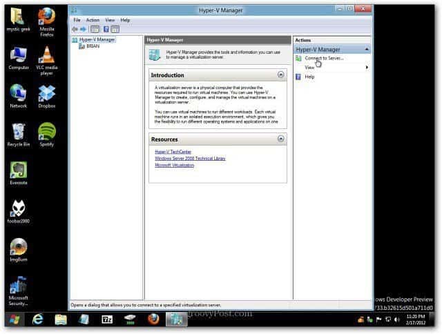 Windows 8: تمكين Hyper-V لإنشاء الأجهزة الظاهرية وإدارتها
