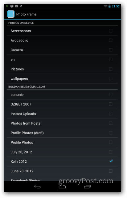 مجلدات إطار صور Nexus 7