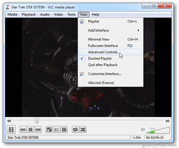 خذ لقطات الشاشة في VLC Media Player