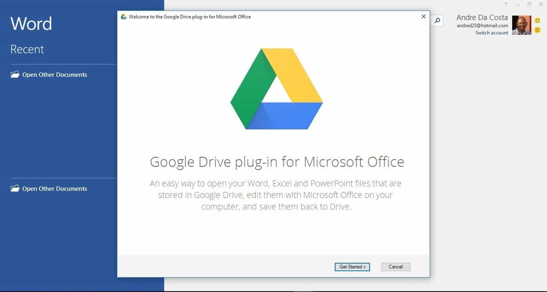 مكون Google Drive الإضافي