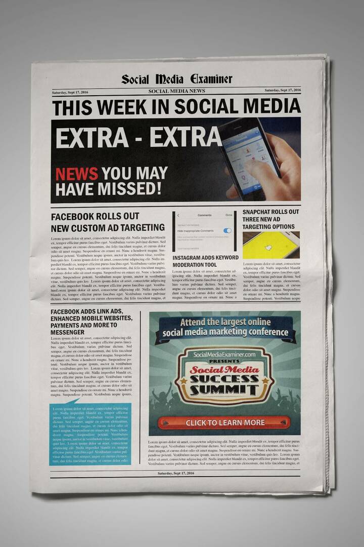 تستهدف الجماهير المخصصة على Facebook الآن مشاهدي إعلانات Canvas وأخبار وسائل التواصل الاجتماعي الأخرى في 17 سبتمبر 2016.