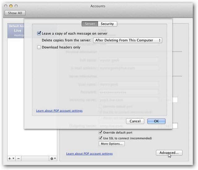 Outlook Mac 2011: كيفية حذف حساب بريد إلكتروني