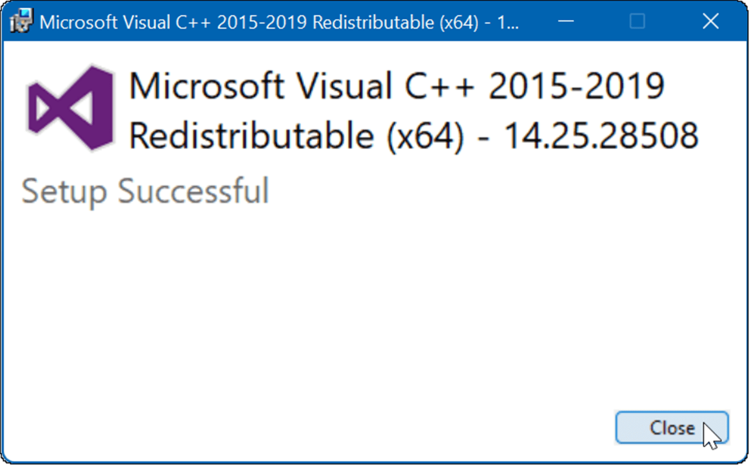 إعداد برنامج Microsoft Visual C بنجاح