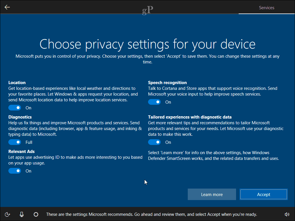 كم تجسس عليك Windows 10؟
