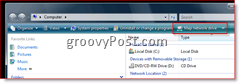 تعيين محرك أقراص شبكة في Windows 7 و Vista و Server 2008 من مستكشف Windows