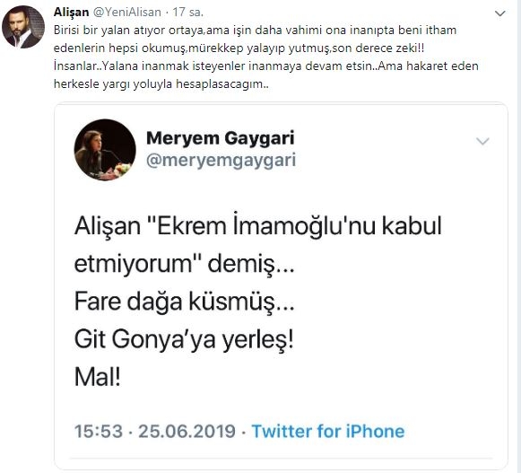رد فعل قوي من Alişan: سأرسلهم جميعًا إلى القضاء