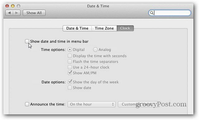Mac OS X: إضافة تقويم أساسي إلى شريط القوائم