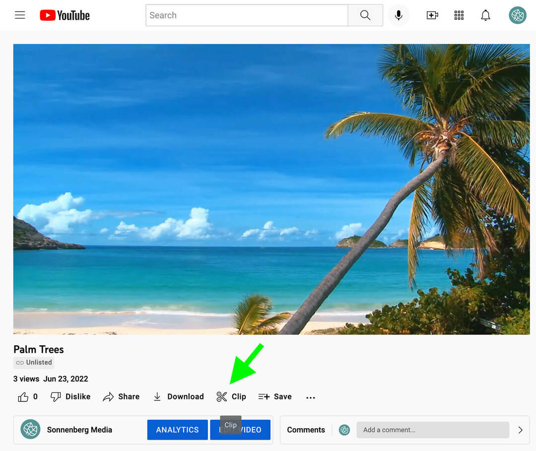 كيفية إنشاء مقاطع youtube-own-video-content-clip-button-step-4