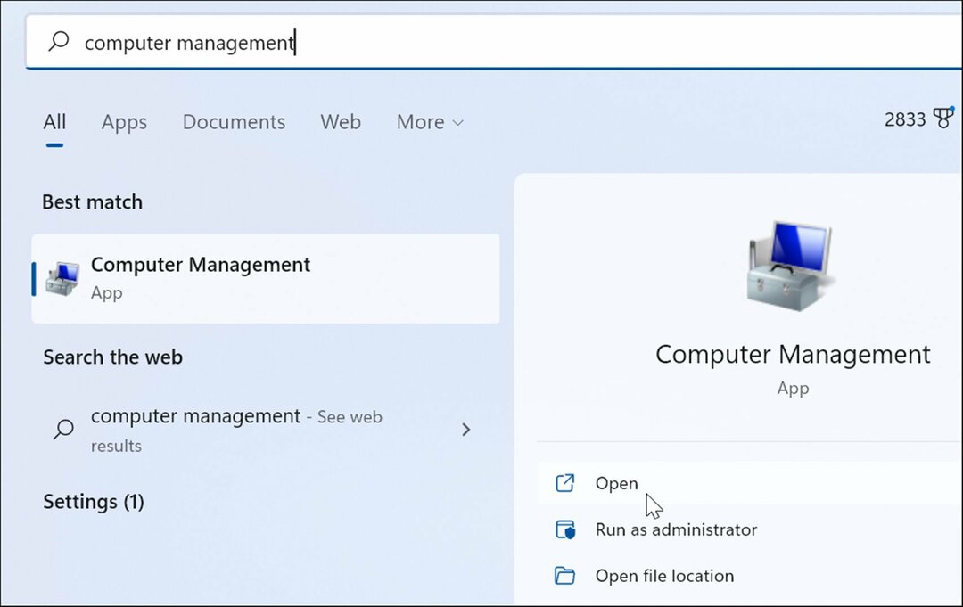 افتح إدارة الكمبيوتر افتح إدارة القرص على نظام التشغيل Windows 11