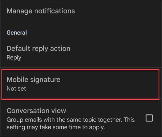 تغيير التوقيع على gmail