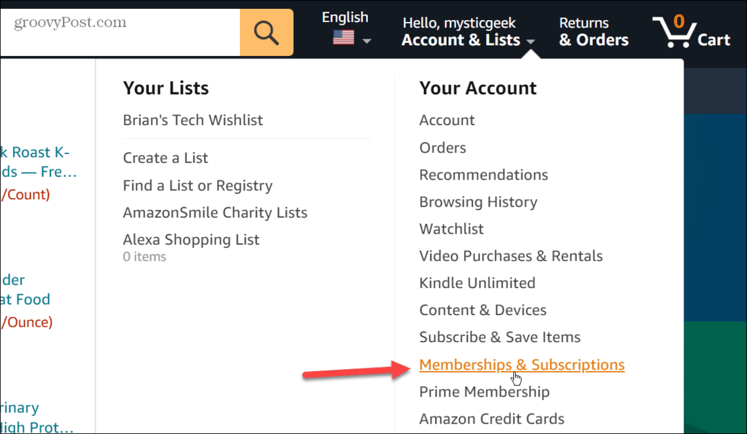 قم بإلغاء الاشتراكات في Amazon Prime Video