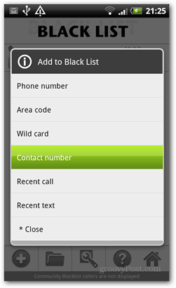 القائمة السوداء للتحكم في المكالمة android أضف إلى القائمة السوداء