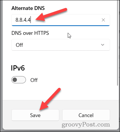 قم بتعيين إعدادات DNS البديلة في نظام التشغيل Windows 11