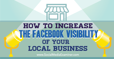 خلق رؤية الفيسبوك للأعمال التجارية المحلية