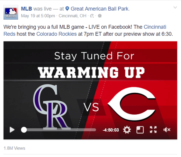 شراكة Facebook مع Major League Baseball في صفقة بث مباشر جديدة.
