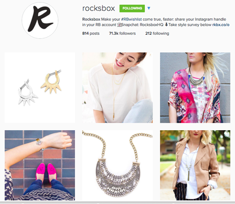 الملف الشخصي rocksbox instagram