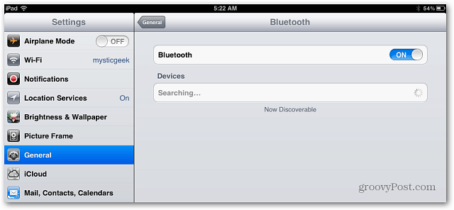 قم بتوصيل لوحة مفاتيح Bluetooth بجهاز iPad
