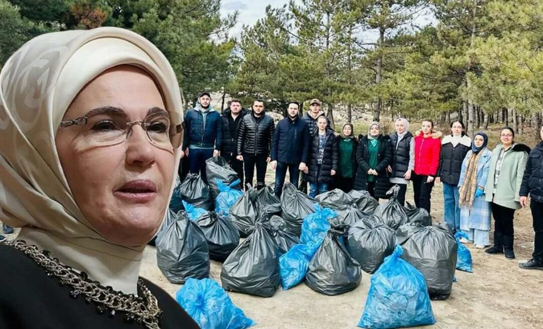 تحيات من أمينة أردوغان للشباب المحبين للطبيعة