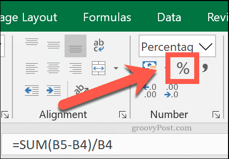 قم بتعيين خليتك إلى نوع رقم الخلية بالنسبة المئوية لرؤيتها كنسبة مئوية في Excel
