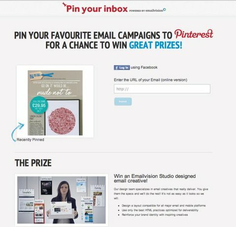 مسابقة pinterest emailvisions