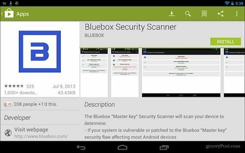 يتحقق Bluebox Security Scanner مما إذا كان جهاز Android الخاص بك مصححًا لاستغلال "المفتاح الرئيسي"