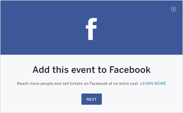 بمجرد إعداد حدث Eventbrite الخاص بك ، قم بنشره وإضافته إلى Facebook.
