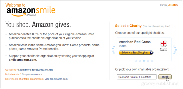 تبرع لجمعيتك الخيرية المفضلة مع Amazon Smile