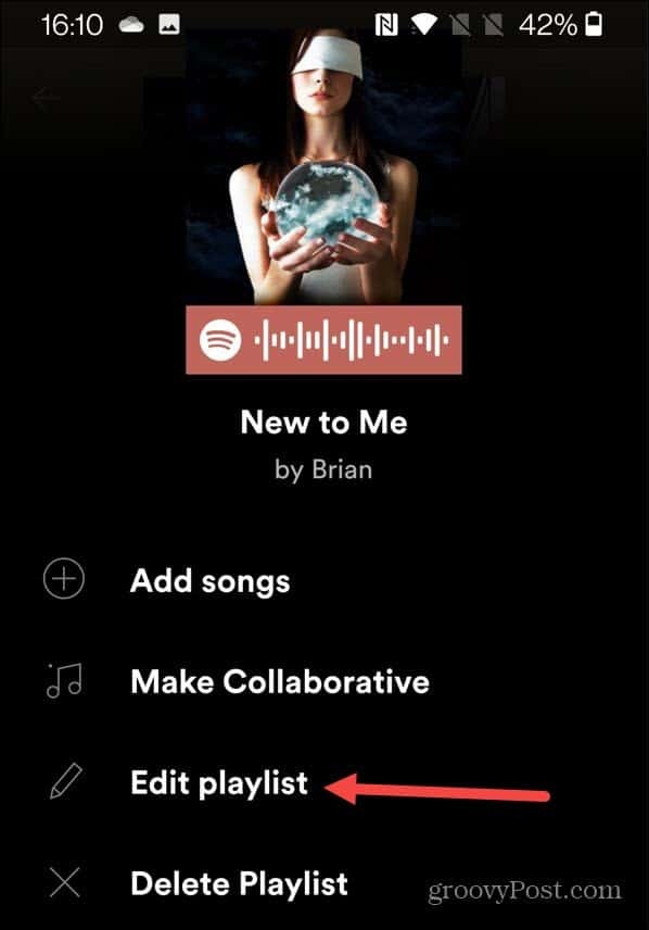 تحرير قائمة التشغيل Spotify android