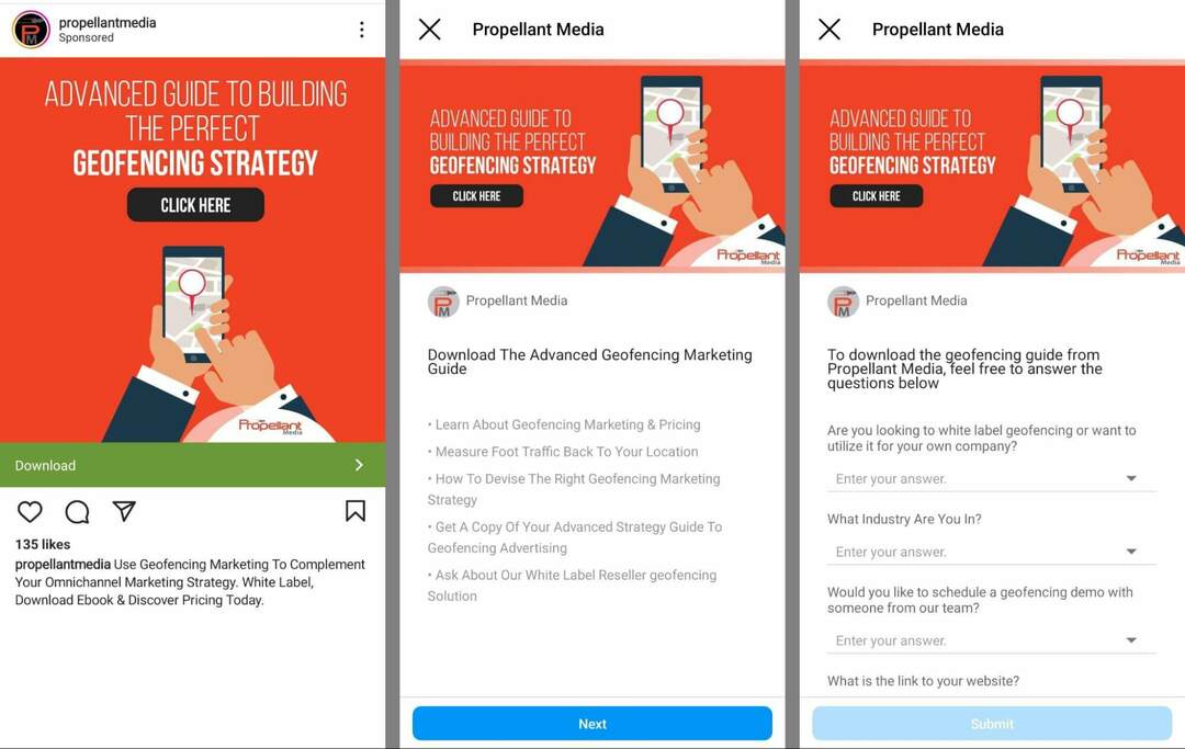 how-to-Grow-your-email-list-on-instagram-using-instagram-native-lead-form-to-collection-الاحتمالات-contact-information-highljght-magnet-Benefits-custom-questions-propellantmedia-example- 19