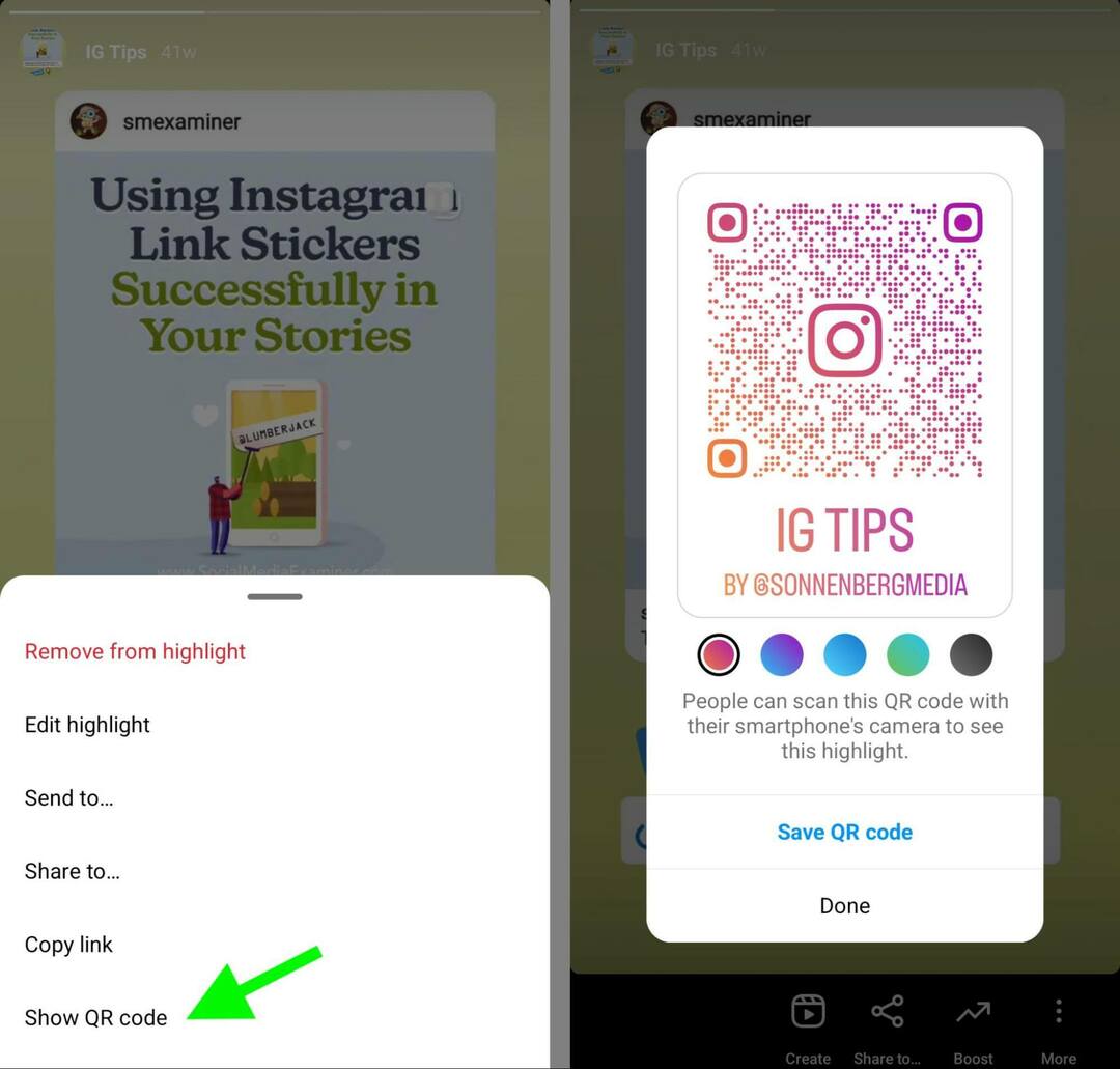 كيفية-إنشاء-Instagram-qr-code-to-share-story-High-show-sonnenbergmedia-example-6