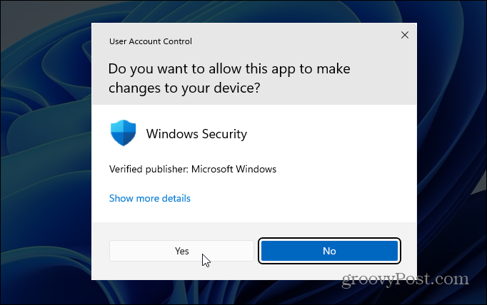 التحكم في حساب المستخدم Windows 11