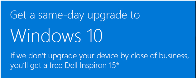 تقدم Microsoft أجهزة كمبيوتر Dell مجانية إذا لم تتمكن من الترقية إلى Windows 10 في يوم واحد