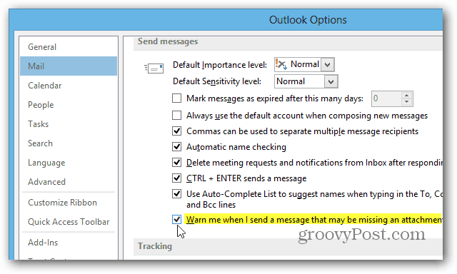 تلميح Outlook 2013: لا تنس إرسال المرفقات