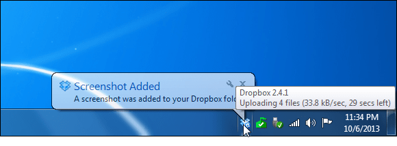 تمت إضافة لقطة شاشة لإصدار Dropbox