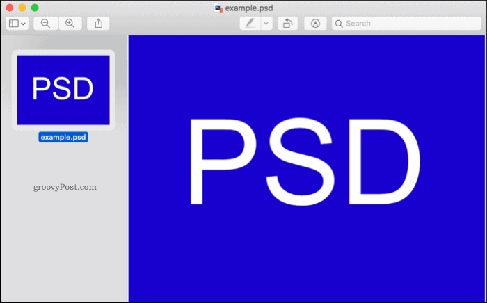 فتح ملف PSD في macOS