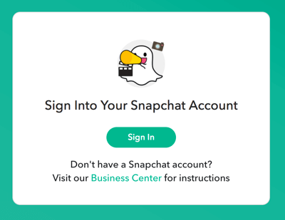 سجّل الدخول باستخدام بيانات اعتماد تسجيل الدخول إلى Snapchat.