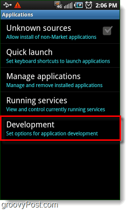 إعدادات تطبيقات تطوير Android