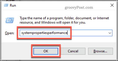 تشغيل قائمة أداء نظام التشغيل في Windows