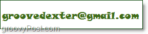 يتم عرض عنوان البريد الإلكتروني الخاص بـ groovedexter كصورة لأغراض المثال