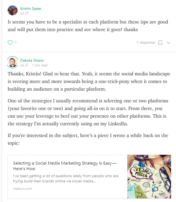 نشر المقالات والرد على التعليقات على Medium.